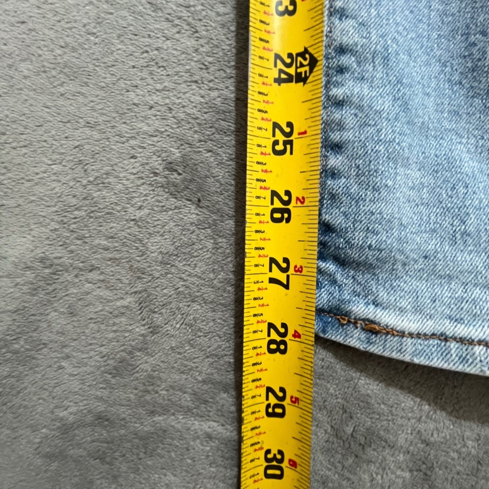 Levi's Wedgie Straight Women 29/8 Light Blue Distressed High Rise Jeans - Picture 7 of 7
